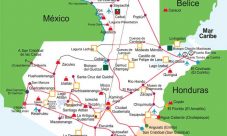 Mapa turístico de Guatemala